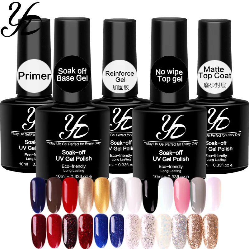 Yiday 1 шт. ПРАЙМЕР БАЗА без протирания верхнее гелевое покрытие матовый лак для