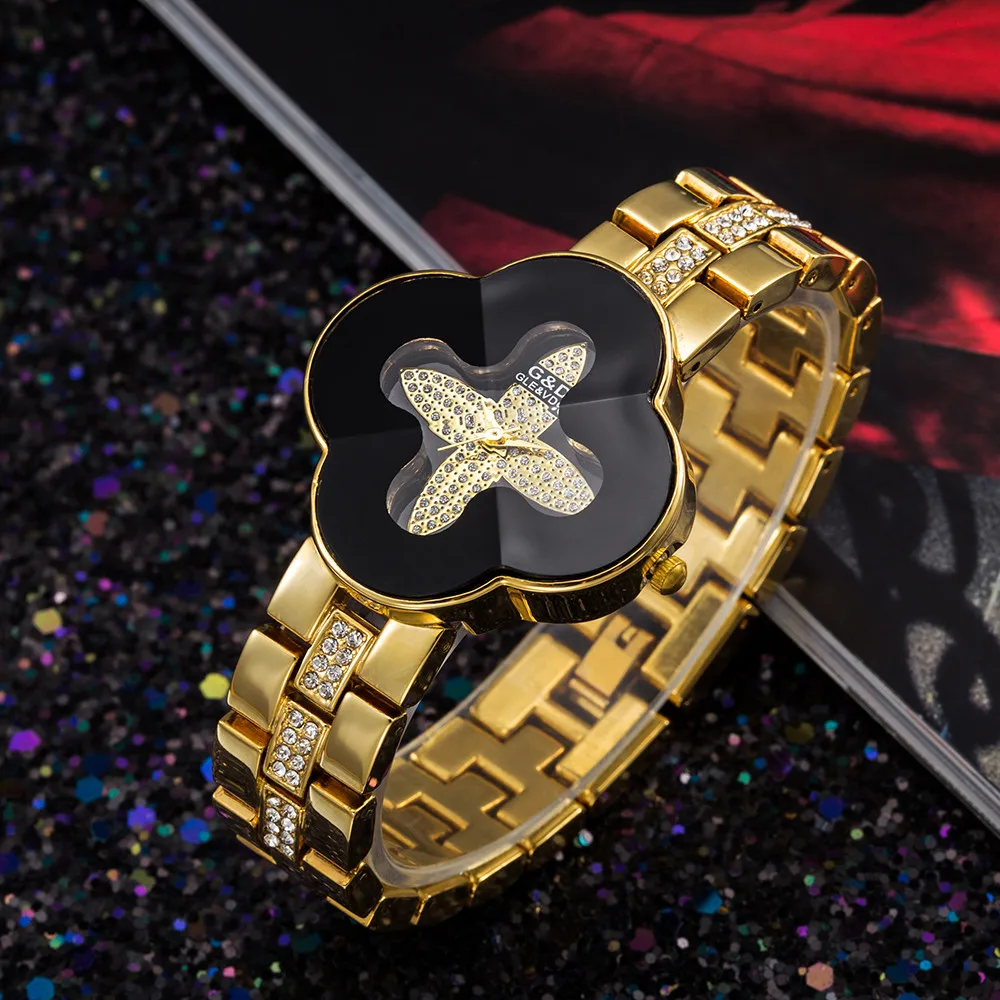 Модные женские часы montre femme 2018 классические золотые кварцевые из нержавеющей