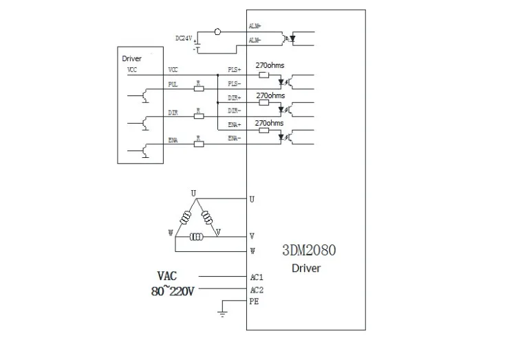 3DM783 3 фазы Драйвер шагового двигателя для 57 мм 86 мм Мотор 24-70VDC 5.9A