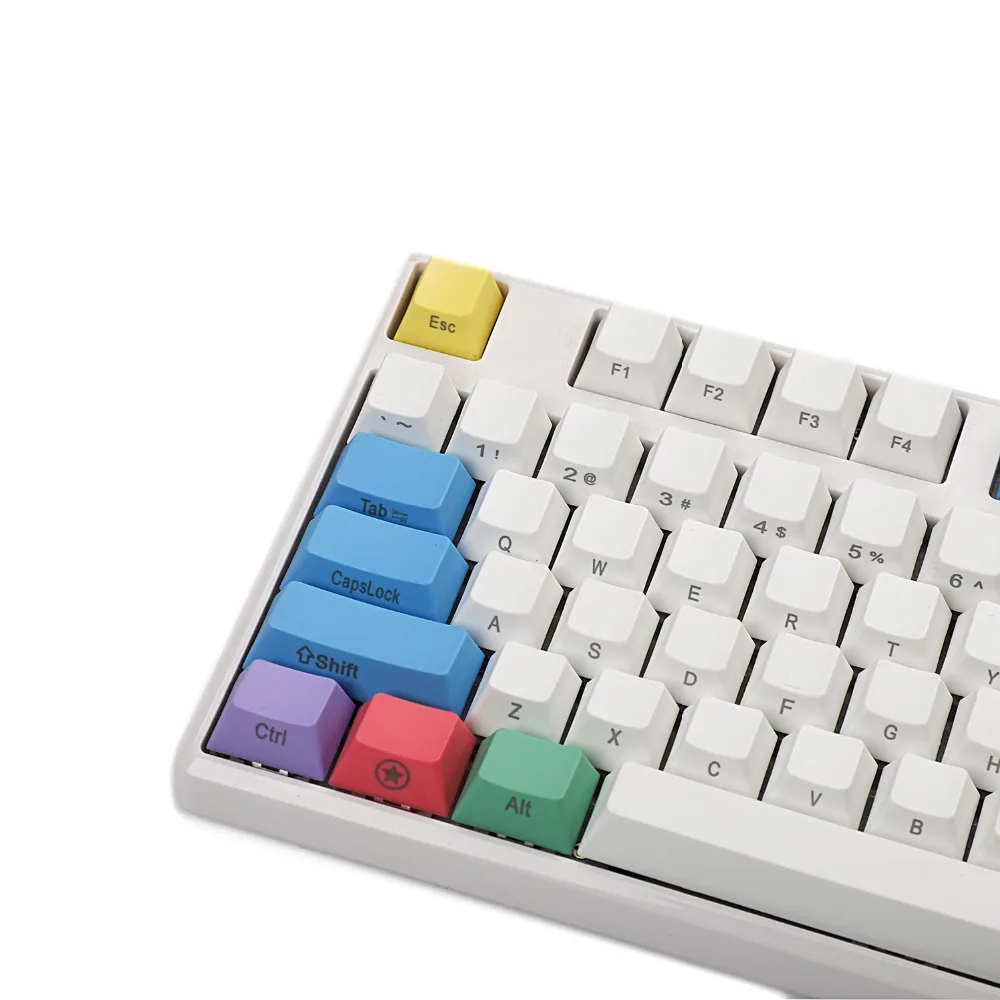 YMDK 108 ключ Вишневый профиль ANSI лазерная гравировка PBT Мел Набор ключей для Cherry MX переключатели механическая клавиатура