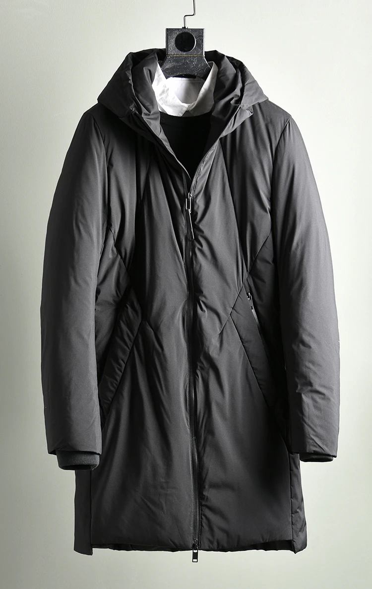 Новое поступление 2019 Мужское пальто на утином пуху с капюшоном теплая парка