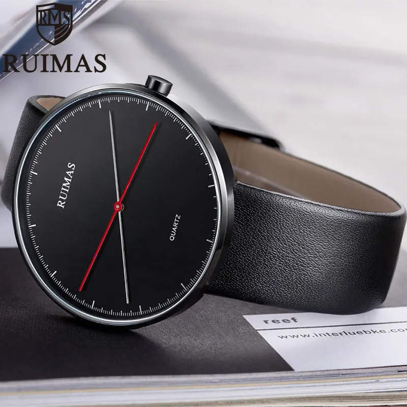 Ruimas 2018 Простые Модные брендовые Роскошные Relogio Masculino Мужские кварцевые часы