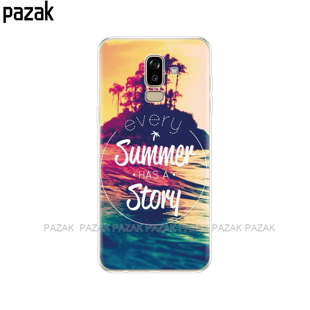52260 Чехол для samsung Galaxy J8 чехол силиконовый чехол для samsung Galaxy J8 J810 чехол с черным принтом - Цвет: 52260