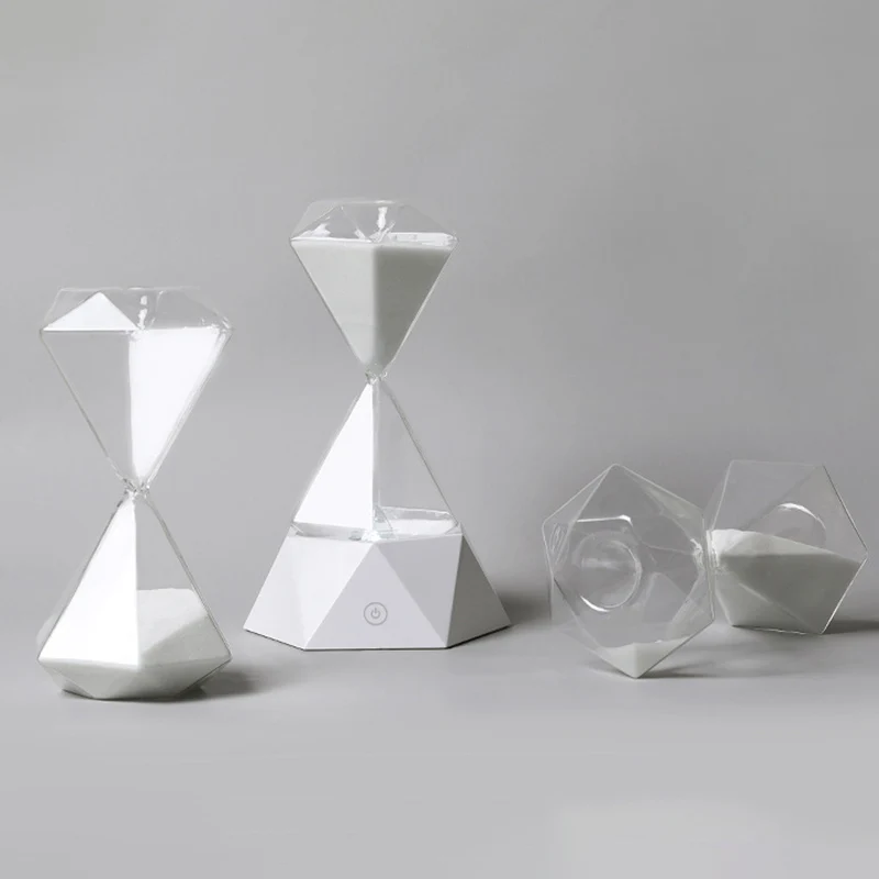 USB индукционный светодиодный ночник лампа песочные часы Настольная для