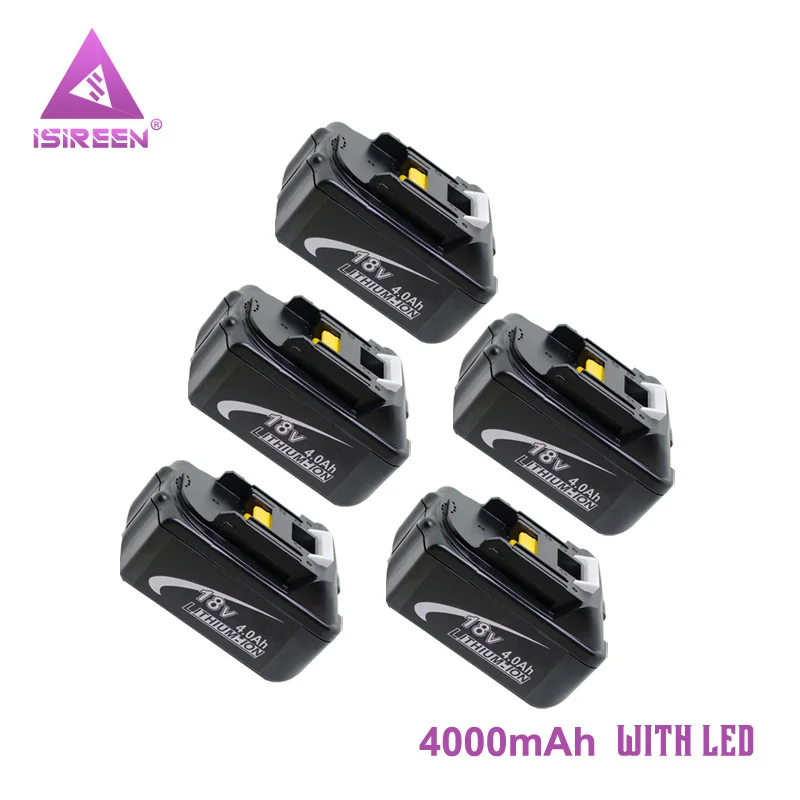 Электрические инструменты Батарея пакеты 4000 мАч литий ионная Замена для Makita 18 V