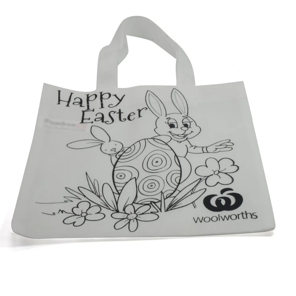 

FREE SHIPPING NON-WOVEN DIY DRAWING TOTE BAG WITH COLORING PENS