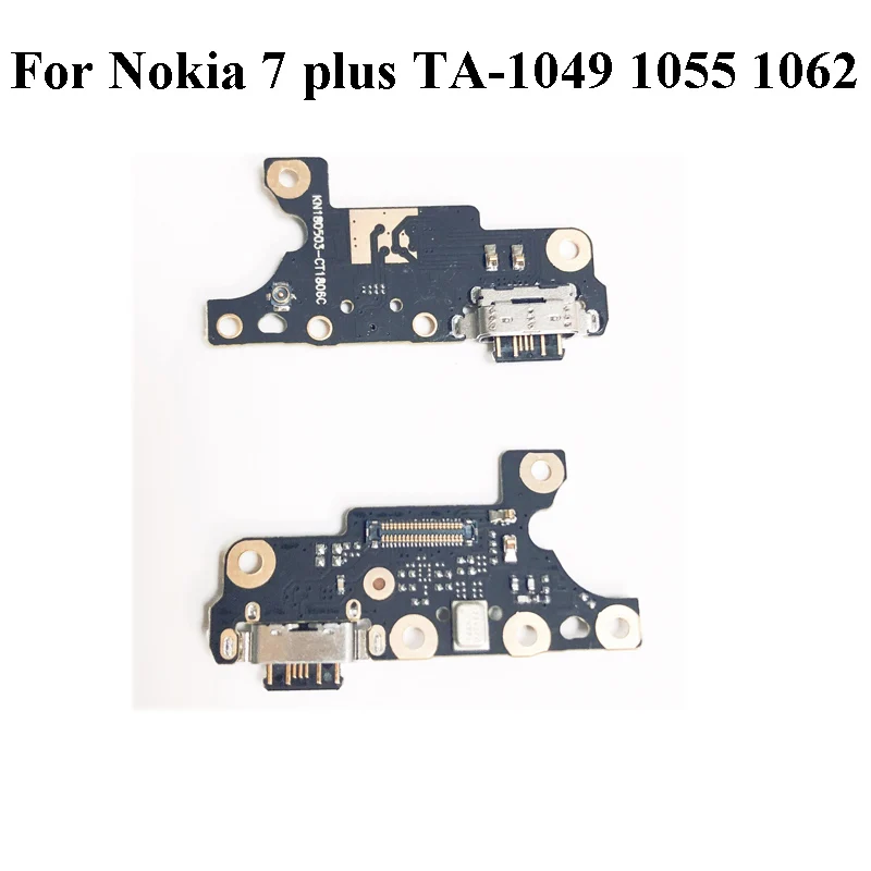 2 шт. оригинал для Nokia 7 plus TA 1049 1055 1062 USB порт зарядная плата с микрофоном Nokia7