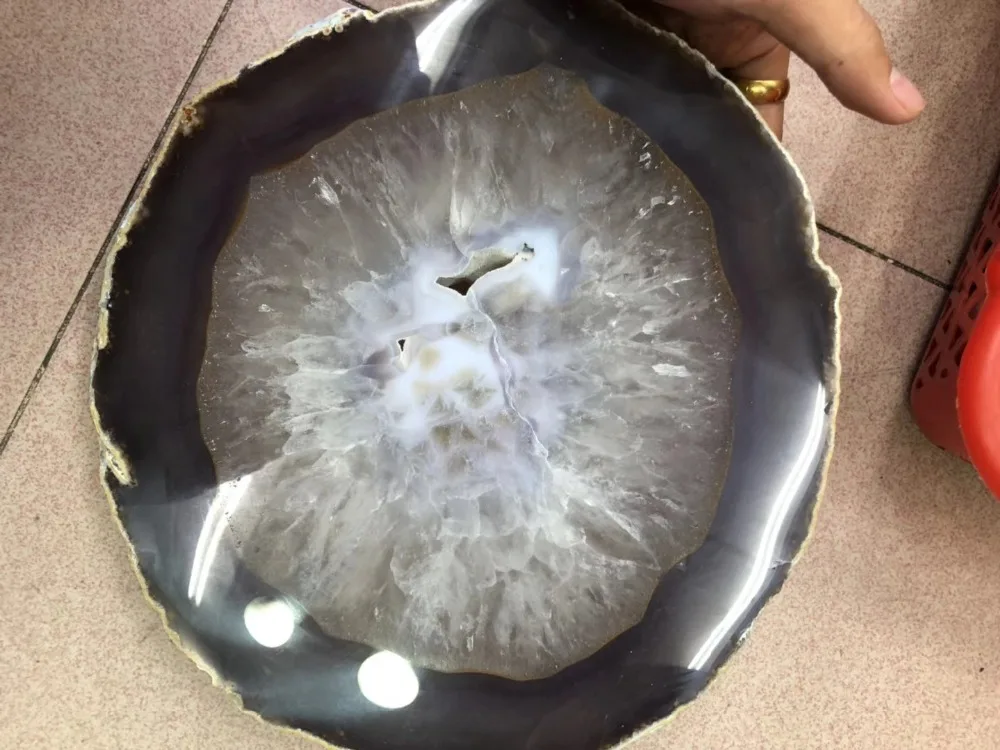 

Large Agate Slice - quartz crystal - Rock Agate Slab - geode - rocks and minerals - agate stone - healing crystals and stones
