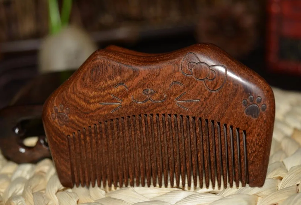 Деревянная расческа zgthappy гребень из натурального сандалового дерева с очень