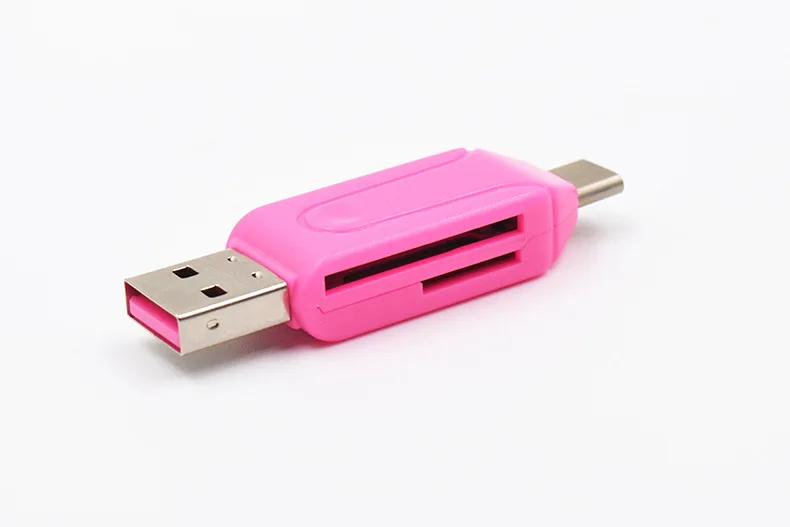 2 в 1 USB OTG кардридер Универсальный Тип C OTG TF/SD кардридер телефонный удлинитель-Переходник USB C OTG адаптер