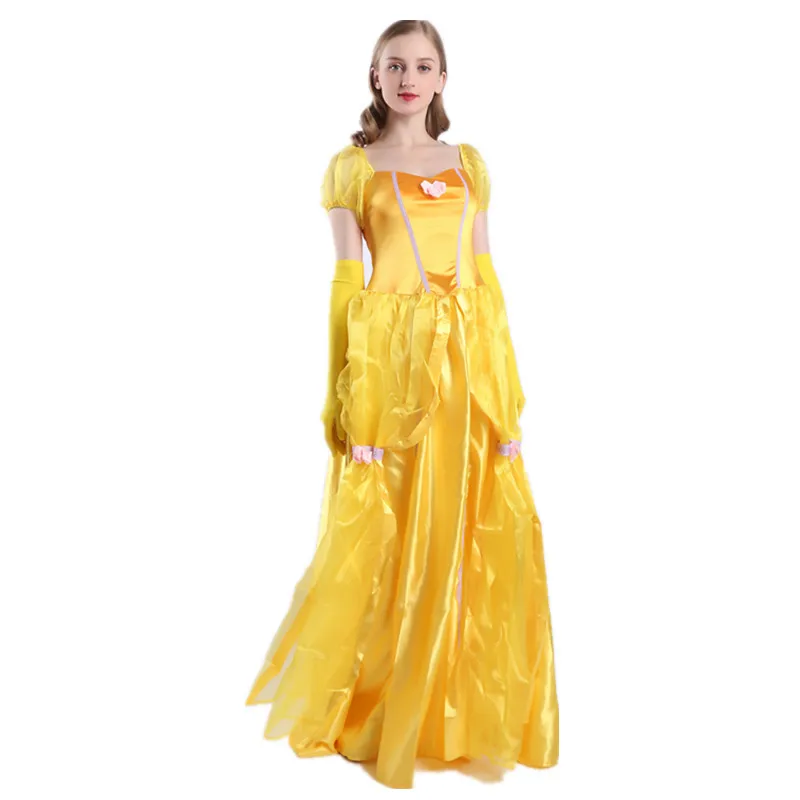2019 Красавица и Чудовище нарядное платье Косплей Костюм принцессы Белль взрослый