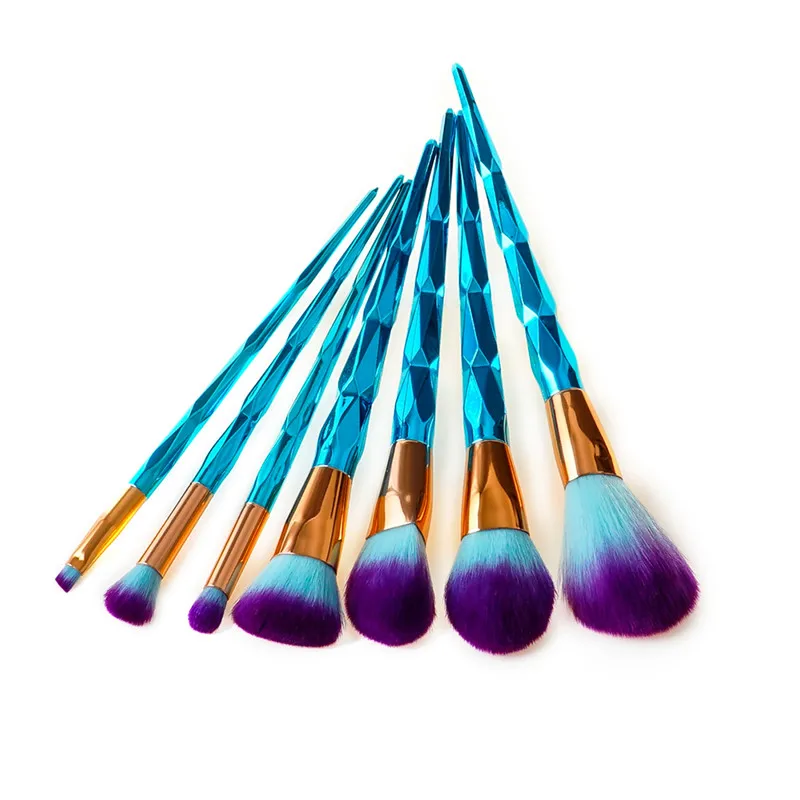 7/10 Pcs Trendy Foundation Eyebrow Eyeliner Face Blush Diamond Powder Cosmetic Concealer Makeup Brushes Set Hot | Красота и здоровье