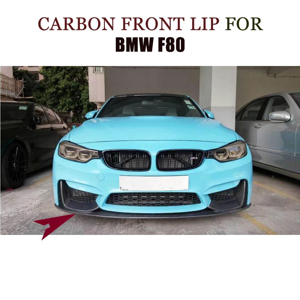 Разветвители губ переднего бампера из углеродного волокна для BMW F82 M4 F80 M3 2014 2017