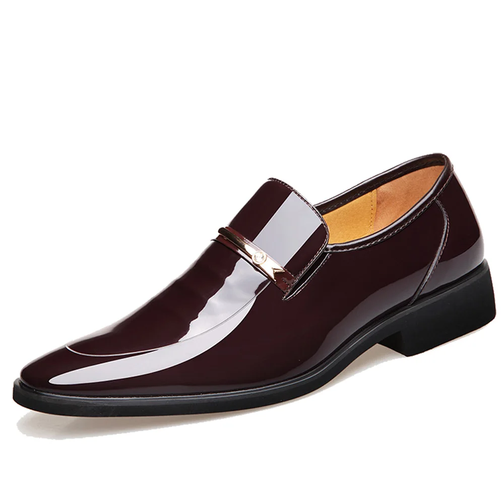 QFFAZ Men's Leather Shoes Genuine Wedding Pary Men Fashion Patent Dress Oxford | Обувь