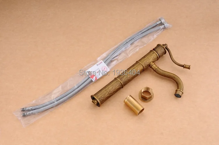 Новый дизайн роскошные Смесители для ванной комнаты античная латунь готовый