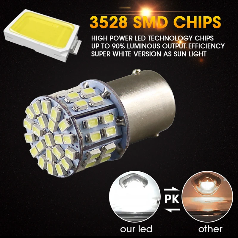 ROADOT 4 шт. 1156 BA15S 50 SMD белый luces led para Авто резервный задний светильник s сигнальные