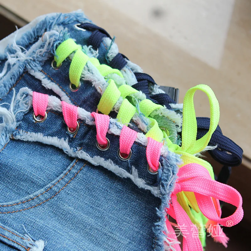 Женские пикантные шорты на шнуровке в европейском и американском стиле