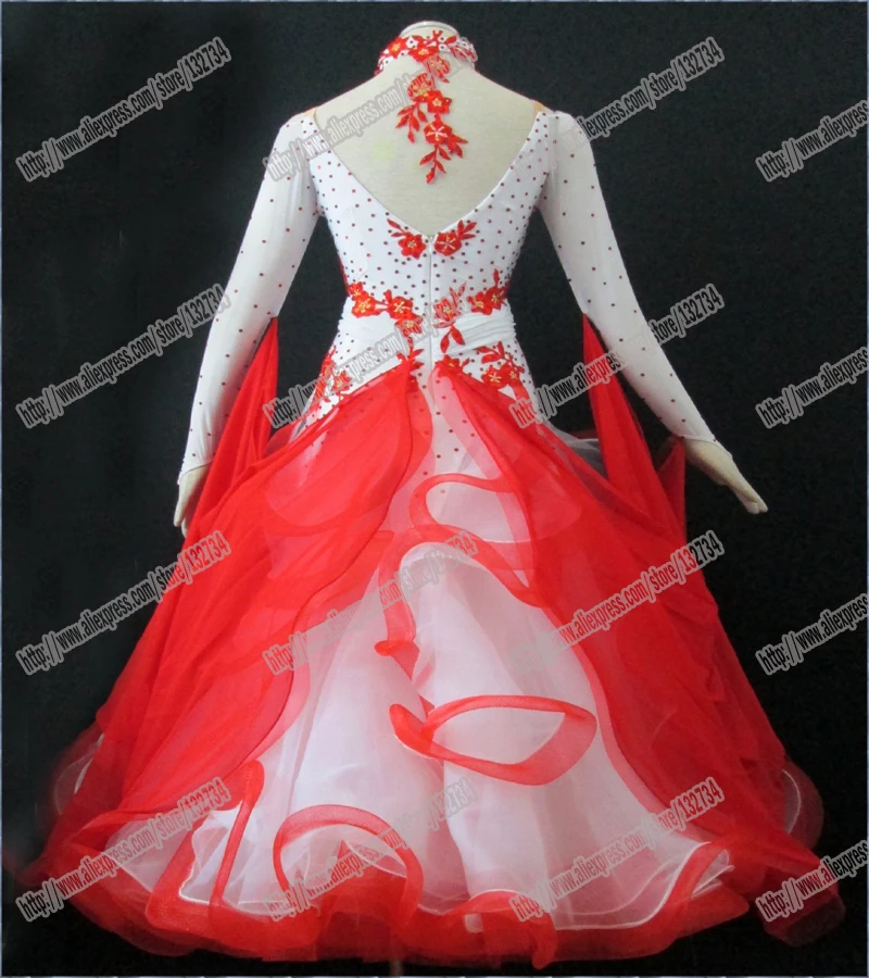 Современное платье для бальных танцев гладкое стандартное девушек с павлиньими