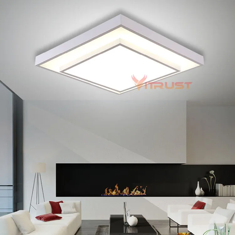 Супер яркие квадратные потолочные светильники LED креативная спальня железная