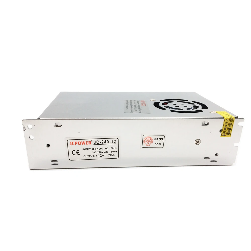 Трансформаторы освещения DC12V 20A светодиодный драйвер адаптер питания для