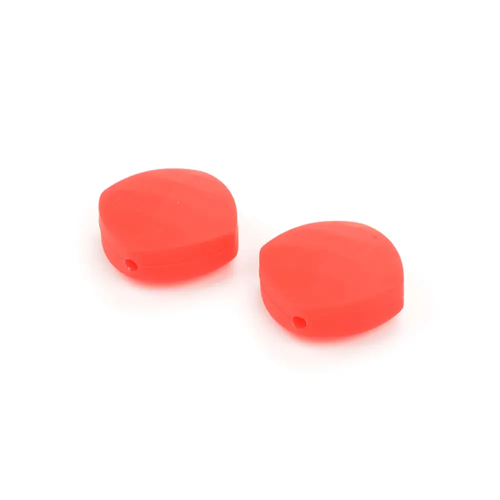 scarlet red LOFCA Силиконовые бусы для прорезывания зубов квадрат 10 шт. квадратный жевательный детский Прорезыватель Кулоны Оптом ювелирные изделия DIY ожерелье соска клип - Цвет: scarlet red