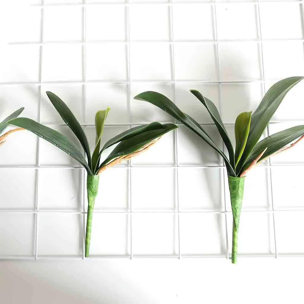 Искусственные цветы орхидеи фаленопсис листья горшечные растения лист