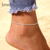 twisted silver color anklets for women vintage bohemian wedding anklet leg bracelet sandals boho diy summer foot charm jewelry