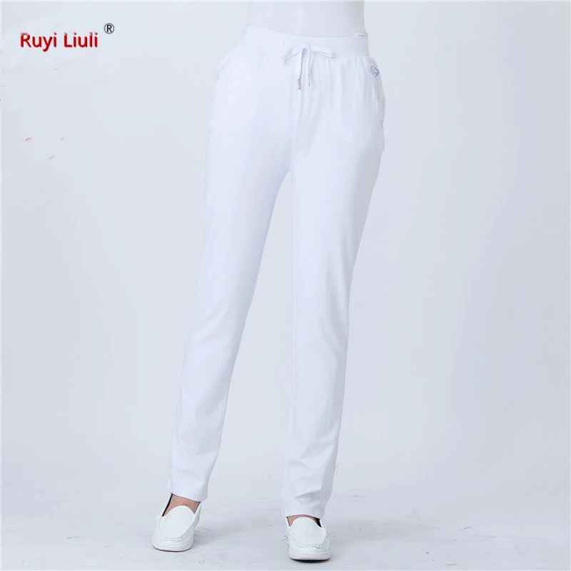 Новинка 100% хлопок высокое качество эластичные штаны для медсестер хирургическая