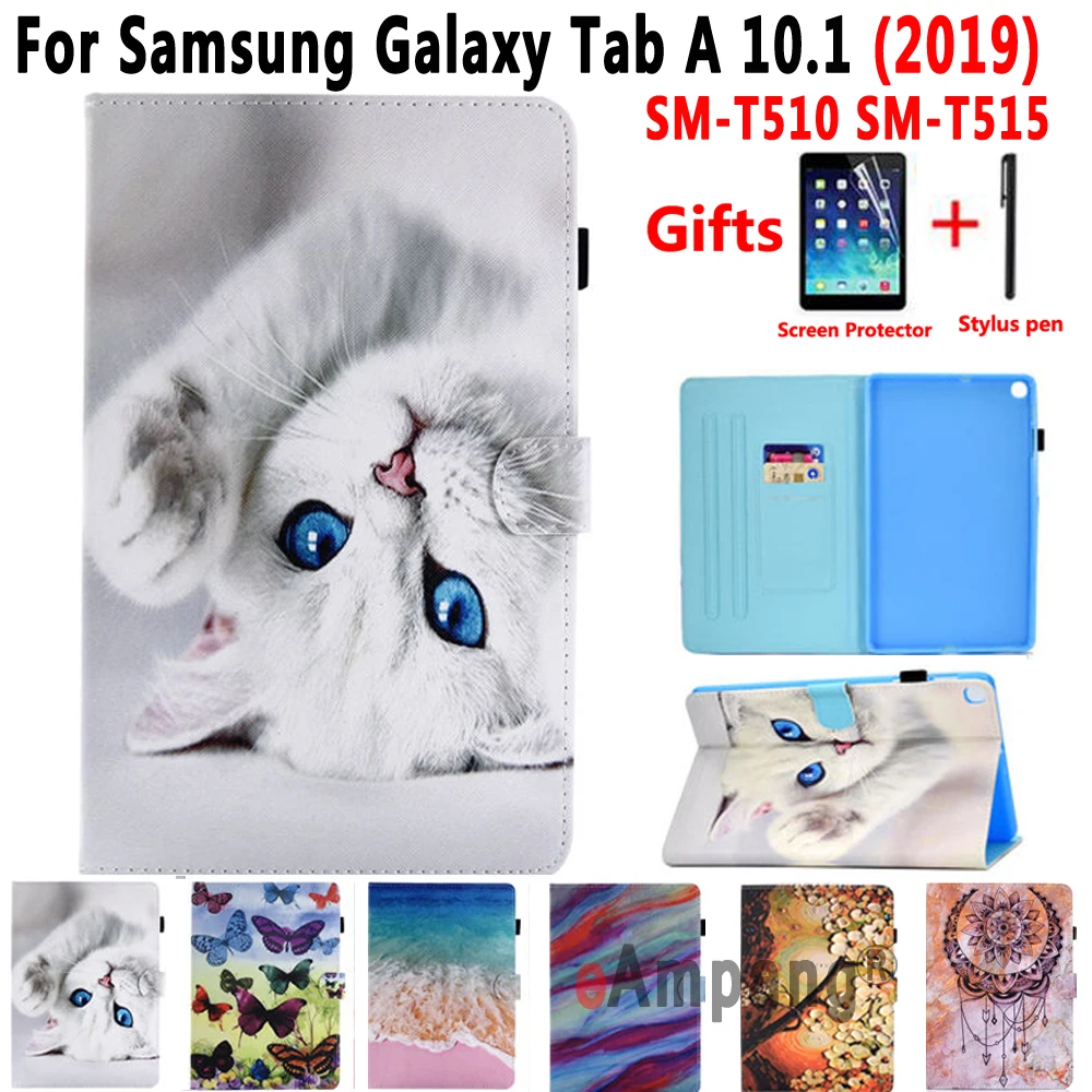 SM-T510 SM-T515 чехол для samsung Galaxy Tab A 10,1 T510 T515 крышка Мягкий кожаный чехол для samsung Tab A 10,1 Funda