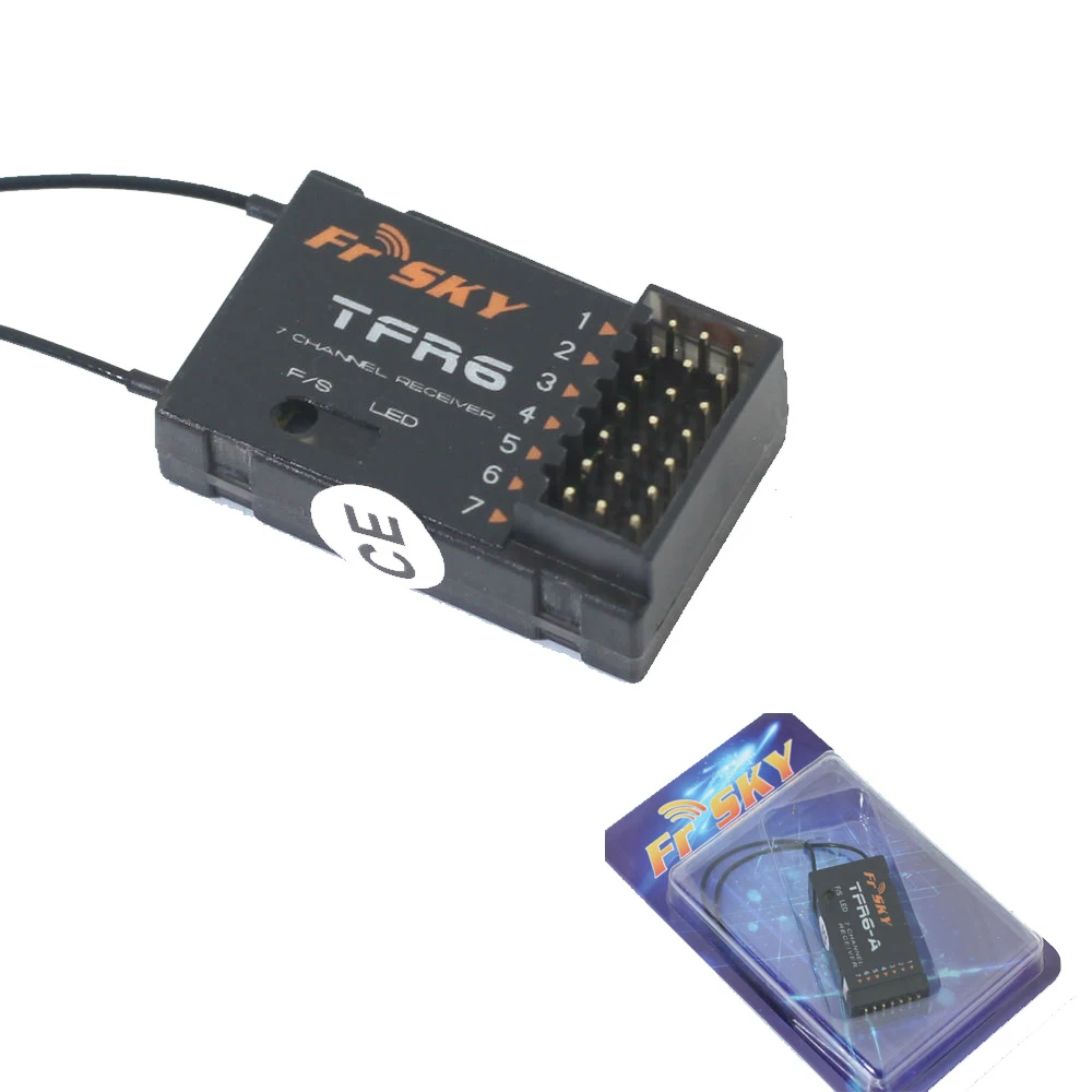 1 шт. Новинка 100% оригинал FrSky 2 4G 7 каналов приемник TFR6/TFR6A для Futaba|receiver futaba|frsky