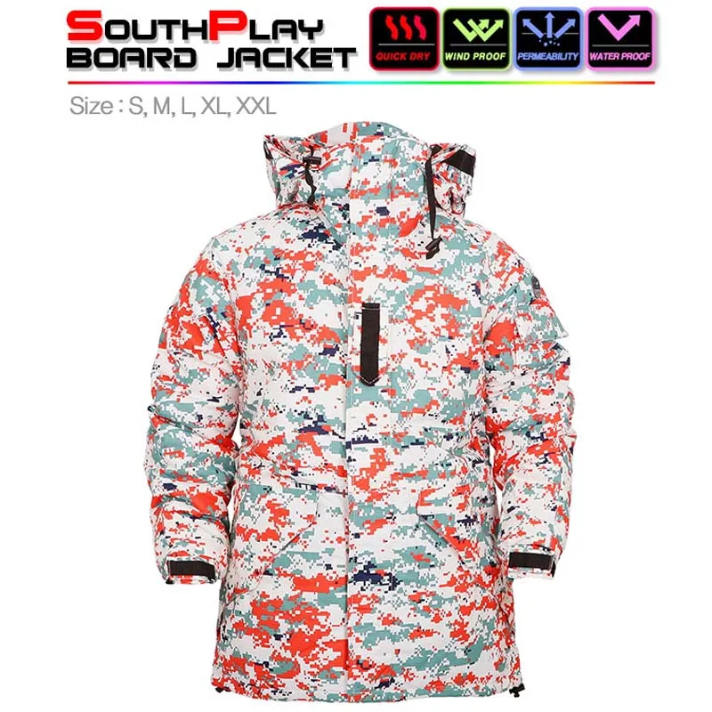 Новейшая модель, "Southplay", зимняя водонепроницаемая куртка, 10000 мм, черная галактика, военная куртка для катания на лыжах и сноуборде