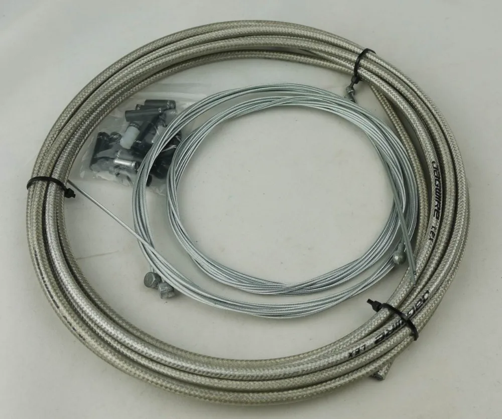 JAGWIRE BRAIDED HOUSING CABLE COMPLETE KIT BRAKE SHIFTER SUIT FOR SHIMANO SRAM TI TITANIUM-SILVER COLOR | Спорт и развлечения