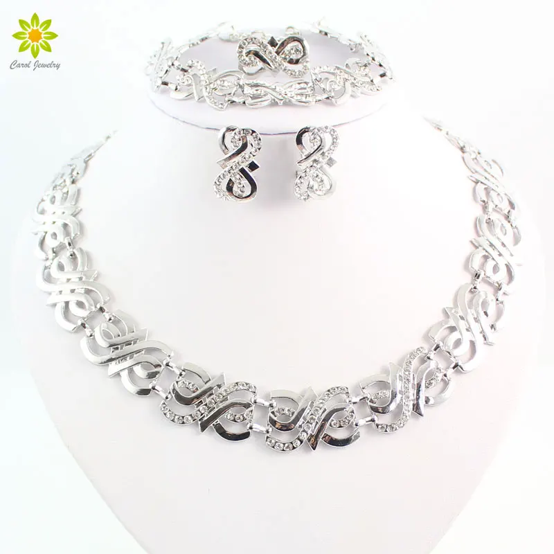 Комплект ювелирных изделий из африканских бусин набор ожерелье с кристаллами