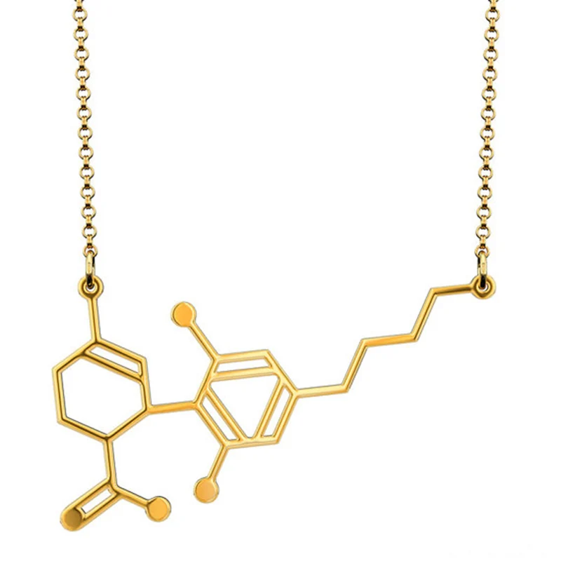 Каннабиноид CBD ожерелье с дизайном молекула Бесплатная доставка|lot lot|lot necklace |