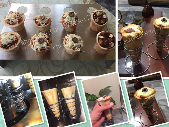 売却 スパイラル形状ピザコーンメーカー2金型スナックショップコーンピザ成形機ceピザコーン機