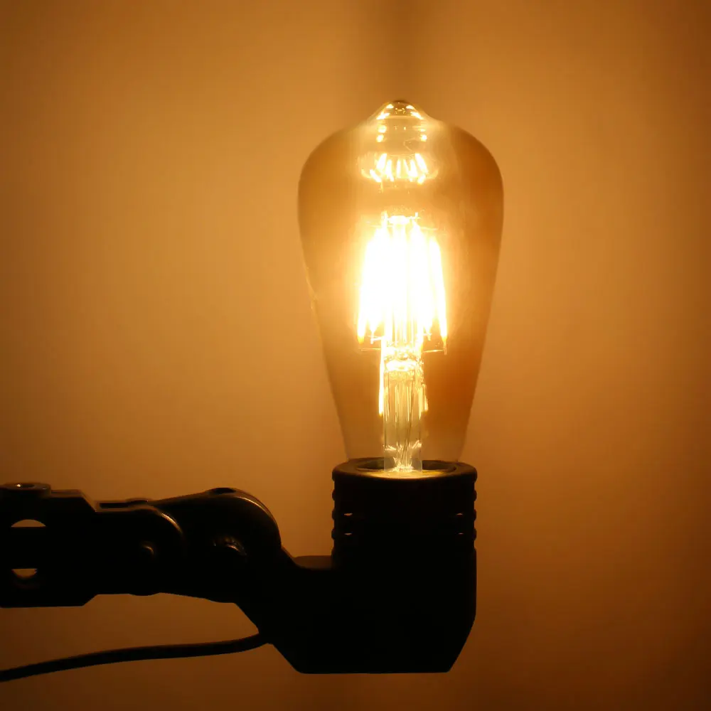 Новейшие 6 упаковок 4 Вт ST64 светодиодные лампы с регулируемой яркостью Edison E26/E27