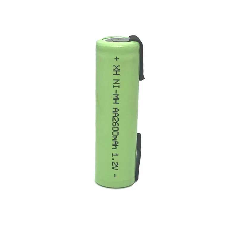 1,2 V 2600mah 2A Ni-MH AA Аккумуляторная батарея с сварочными вкладками для Электробритва Philips Бритва зубная щетка с аккумулятором