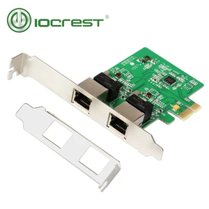 IOCREST PCI-Express Dual Gigabit Ethernet контроллер карты RTL8111 чипы с низкопрофильным кронштейном