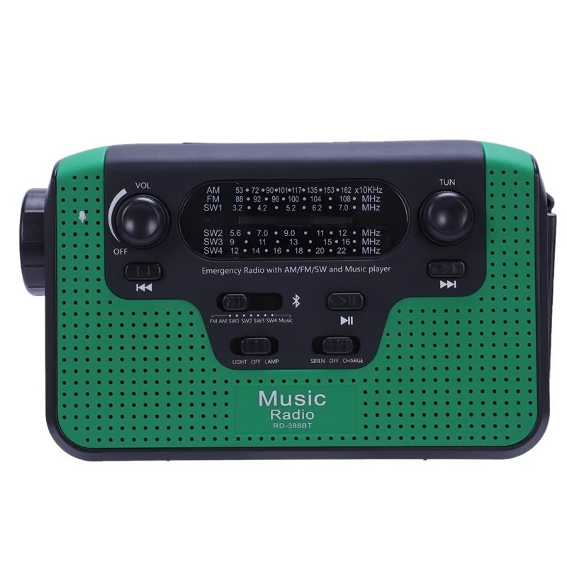 Портативное наружное радио Fm с Bluetooth Mp3 плеером ручной работы солнечное аварийное