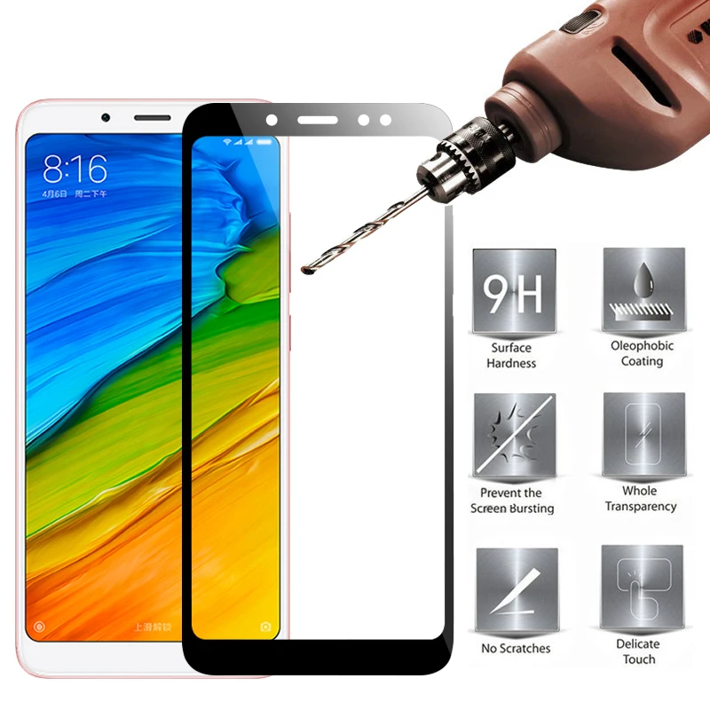 Полное покрытие закаленное стекло для Xiaomi redmi note 5 pro защита экрана xiomi xaomi plus note5 5pro