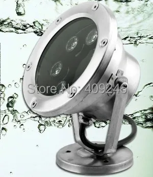 

10PCS/LOT Bright 6X1W LED underwater flood light IP68 Waterproof light LED outdoor Pool Pond lamp light DC12V 24V OR AC85-265V