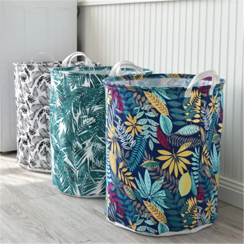Богемный стиль льняное хранение белья корзина складная сумка для хранения