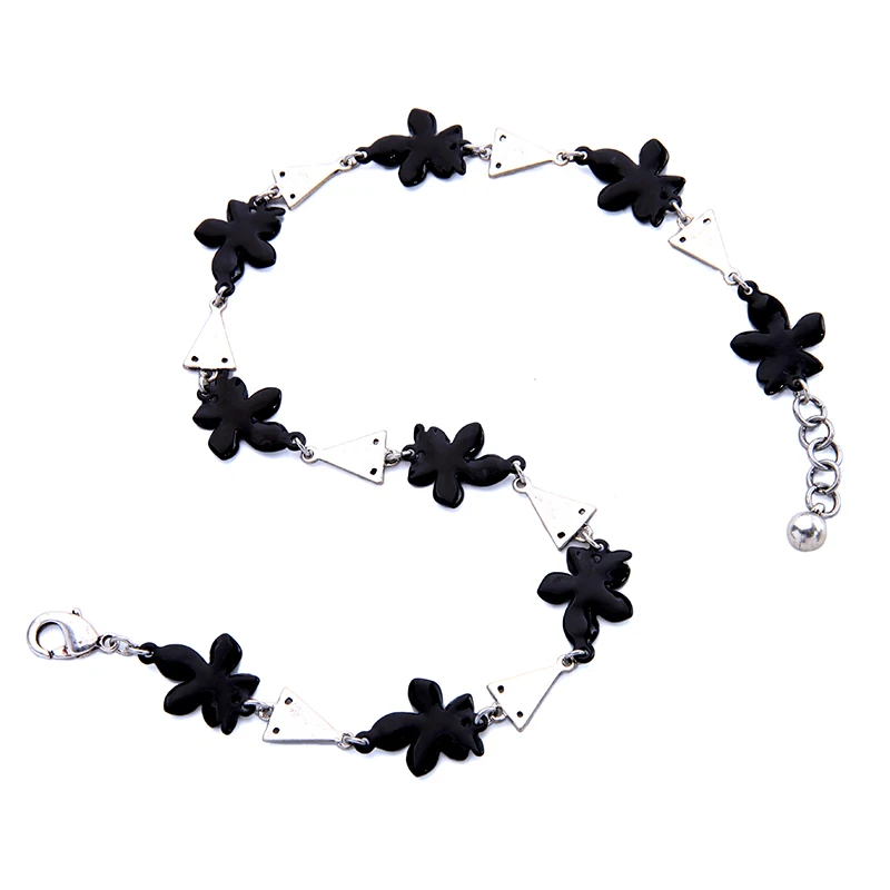Модные черные кристаллы цветок ожерелье нового дизайна 2019 Aliexpress бренд ювелирное