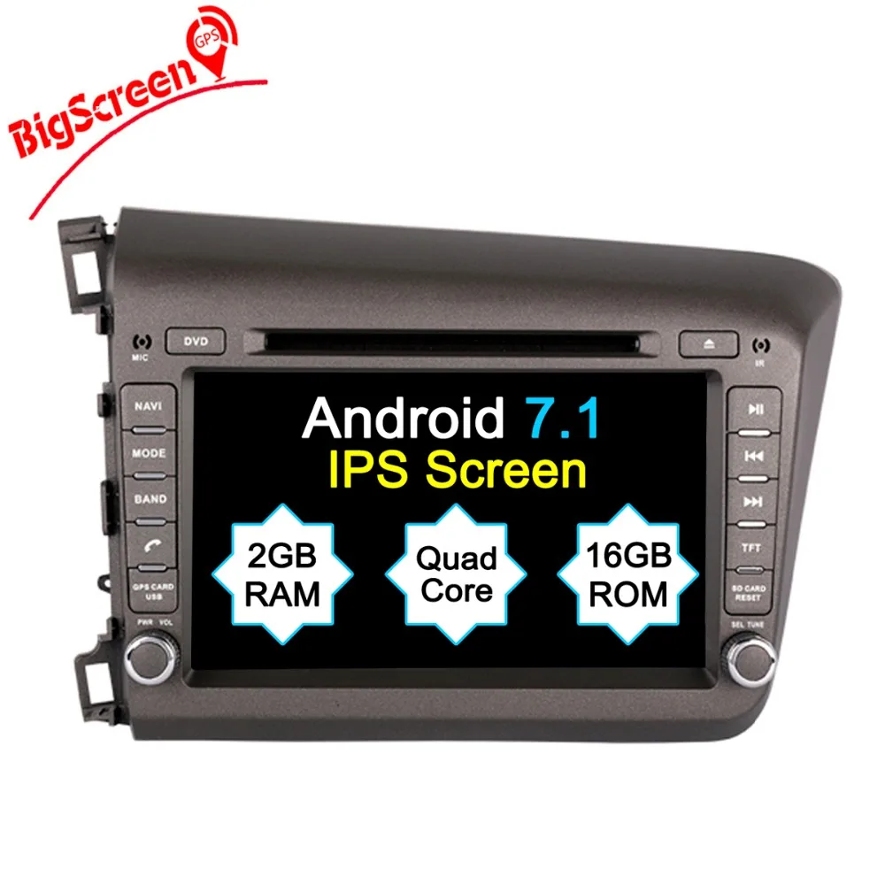 8 дюймов 4 ядра автомобильный стерео GPS навигации для Honda Civic влево 2012 2013 2015