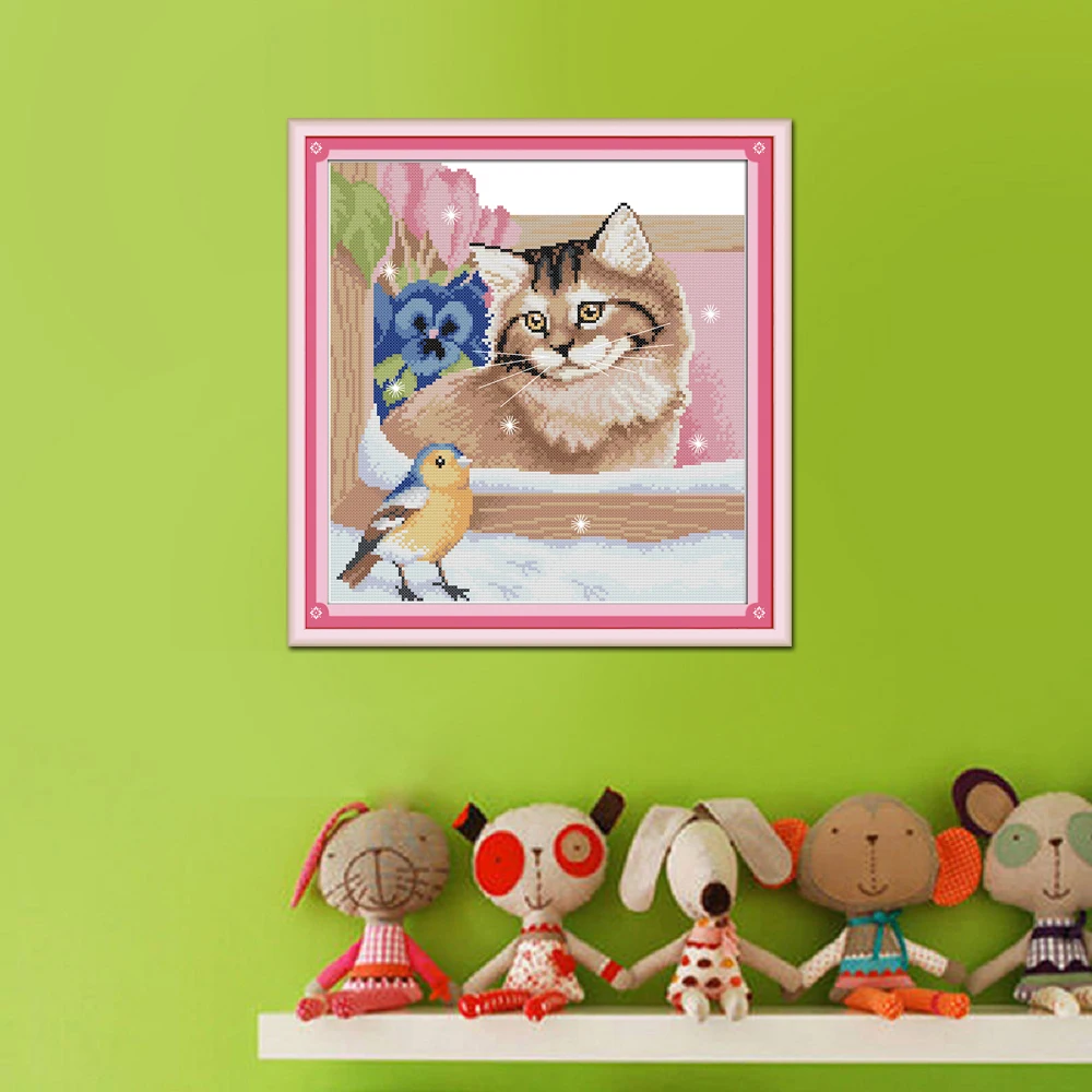 Набор для вышивки крестиком Joy Sunday D992 14CT 11CT|joy sunday|cross stitch birdscounted cross kits |