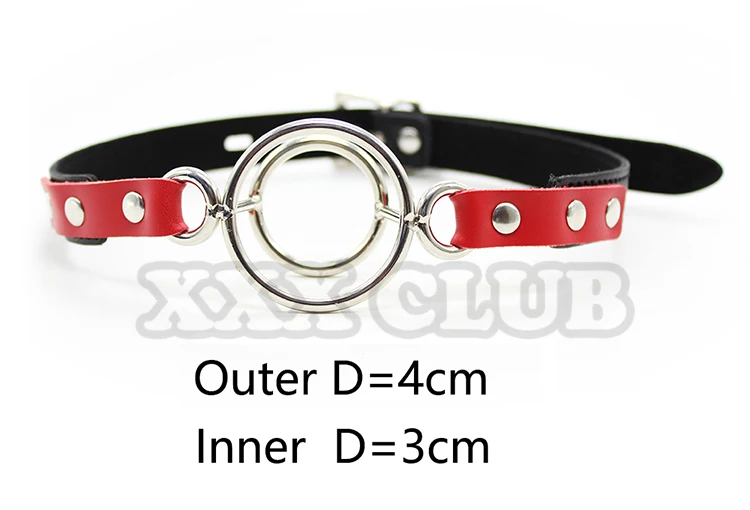 Щенок играть глубокое горло двойное кольцо кляп Slave Кляпы для рта открытый рот