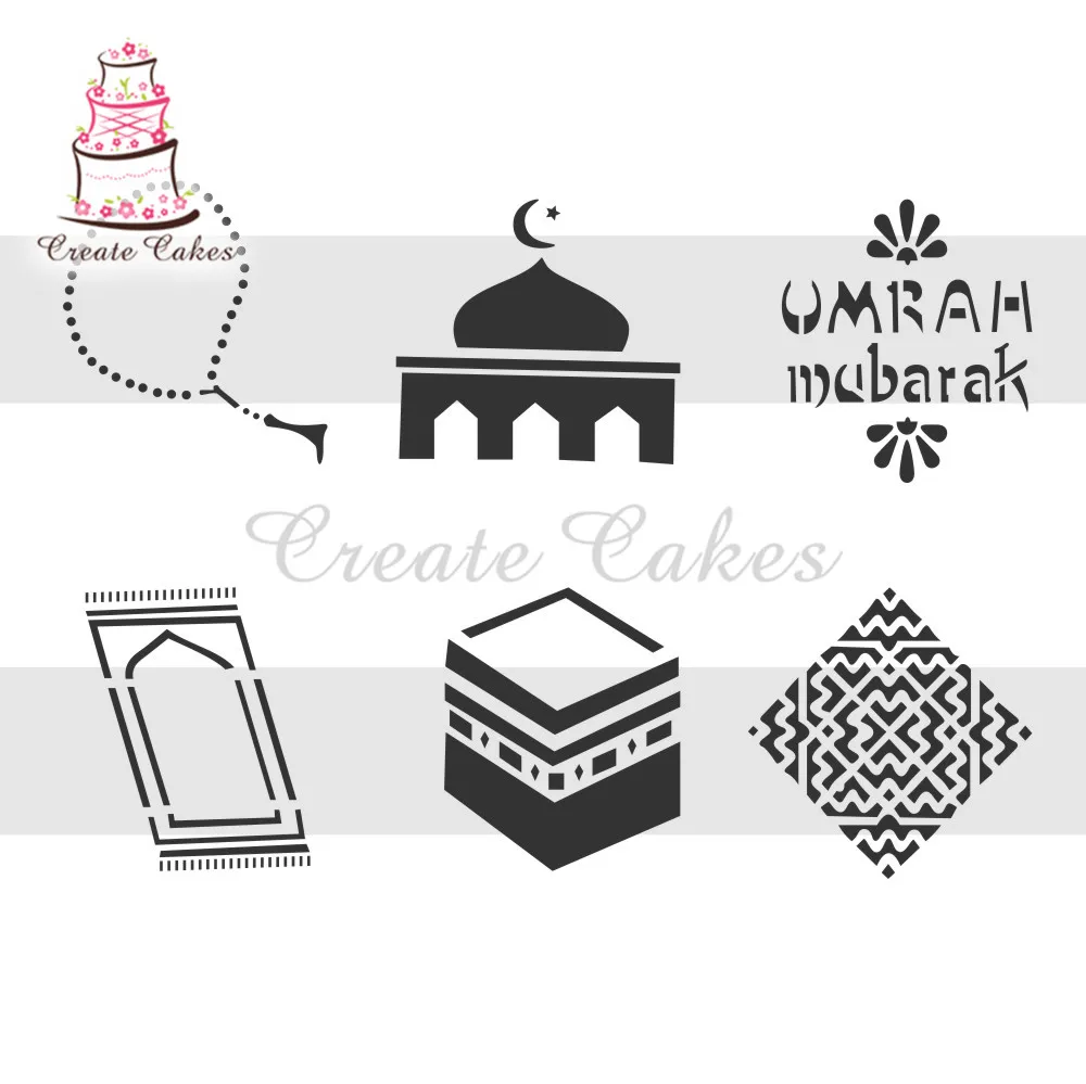 Трафарет Eid Mubarak для тортов и печенья пластиковый декоративный трафарет мастики