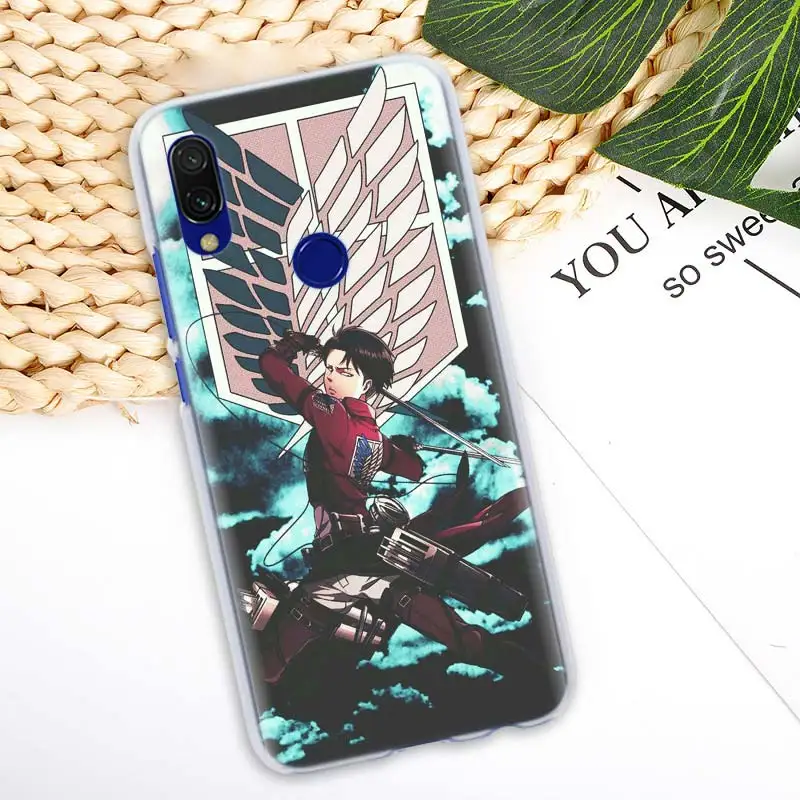 Аниме атака на Титанов девушка чехол для Xiaomi Redmi 7 6 6A 5 Plus 5A Note 5 6 7 Pro 4X S2 GO Pocophone F1 чехол для телефона Coque