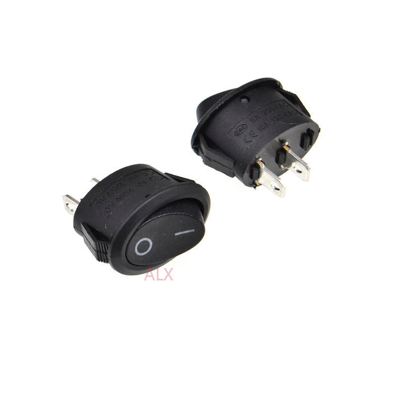 ellipse 2 PIN black Push Button rocker Switch ON/OFF power switches 6A/250V 10A/125V 2pin | Обустройство дома