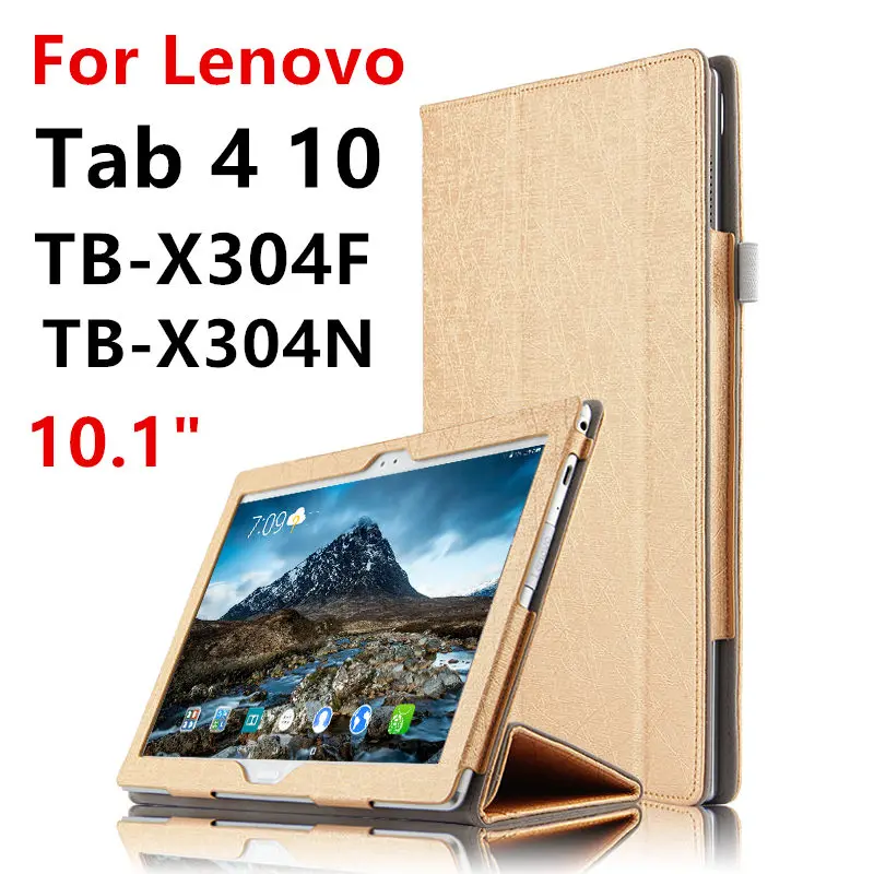 Чехол для Lenovo Tab 4 10 чехлы Tab410 Защитный протектор смарт чехол кожа PU TB X304F X304N X304L